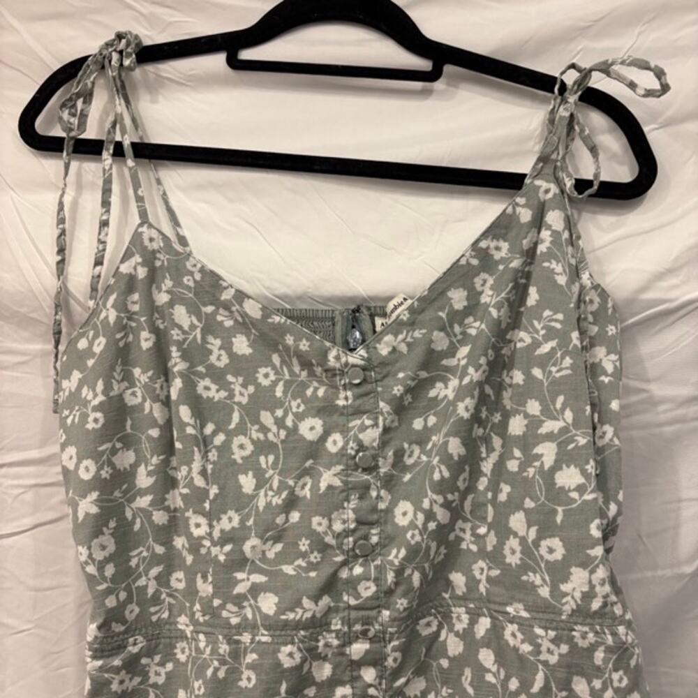 Abercrombie & Fitch‎ Floral Dress Women XL Button Up Tie Straps Cottage - Picture 2 of 8